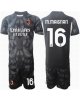 AC Milan Mike Maignan #16 Målvakt Hemmatröja Barn 2024-25 Kortärmad (+ Korta byxor)