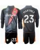 Aston Villa Emiliano Martinez #23 Målvakt Bortatröja Barn 2024-25 Långärmad (+ Korta byxor)