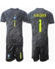 Brasilien Alisson Becker #1 Målvakt Bortatröja Barn Copa America 2024 Kortärmad (+ Korta byxor)
