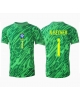 Brasilien Alisson Becker #1 Målvakt Hemmatröja Copa America 2024 Kortärmad