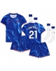 Chelsea Ben Chilwell #21 Hemmatröja Barn 2024-25 Kortärmad (+ Korta byxor)