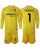 Inter Milan Yann Sommer #1 Målvakt Bortatröja Barn 2024-25 Långärmad (+ Korta byxor)