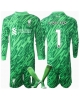 Liverpool Alisson Becker #1 Målvakt Bortatröja Barn 2024-25 Långärmad (+ Korta byxor)