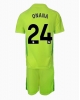 Manchester United Andre Onana #24 Målvakt Bortatröja Barn 2024-25 Kortärmad (+ Korta byxor)