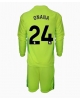 Manchester United Andre Onana #24 Målvakt Bortatröja Barn 2024-25 Långärmad (+ Korta byxor)