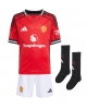 Manchester United Rasmus Hojlund #9 Hemmatröja Barn 2025-26 Kortärmad (+ Korta byxor)