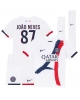Paris Saint-Germain Joao Neves #87 Bortatröja Barn 2024-25 Kortärmad (+ Korta byxor)