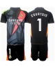 Real Madrid Thibaut Courtois #1 Målvakt Bortatröja Barn 2024-25 Kortärmad (+ Korta byxor)