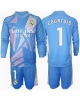 Real Madrid Thibaut Courtois #1 Målvakt Hemmatröja Barn 2024-25 Långärmad (+ Korta byxor)