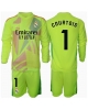 Real Madrid Thibaut Courtois #1 Målvakt Tredjeställ Barn 2024-25 Långärmad (+ Korta byxor)