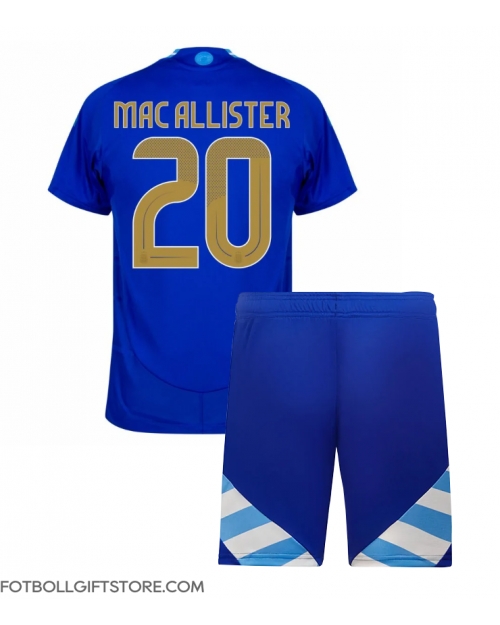 Argentina Alexis Mac Allister #20 Bortatröja Barn Copa America 2024 Kortärmad (+ Korta byxor)